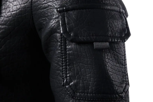 แจ็คเก็ตมอเตอร์ไซค์สไตล์วินเทจสำหรับผู้ชาย ปี 2025 ผลิตใหม่ ปรับแต่งได้ ผ้าแคนวาสผสมหนัง PU กันลม ระบายอากาศดี ทรงมาตรฐาน ยาว - Product Image 4