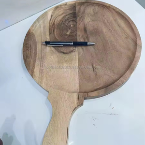 Elegant Acacia Wood <b>Pizza</b> Bat Handcrafted Natural Crafts Polished Technique Salt Lamp Style - Product Image 1