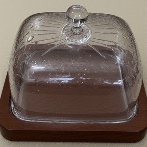 Dôme à gâteau de qualité supérieure avec base en bois poli et couvercle en verre transparent artisanal conçu pour les intérieurs décoratifs - Product Image 5