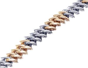 Hip Hop VVS Claridad Diamante redondo tachonado en cadena de eslabones cubanos de plata S925 para hombres - Product Image 5