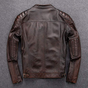 แจ็กเก็ตหนังแท้สำหรับผู้ชายไซส์พิเศษ - Product Image 6