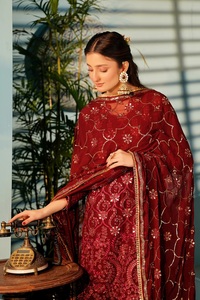 Ropa de fiesta shalwar kameez para mujer, ropa de fiesta de diseñador, trajes de gasa para mujer, ropa de fiesta bordada, gasa transpirable - Product Image 6