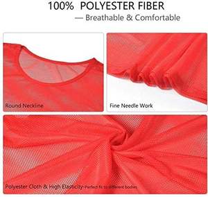 Mesh <b>Training</b> <b>Bibs</b> Printed Lightweight Breathable Waterproof Quick Dry Sports Vest for Soccer Basketball Team Practice - Product Image 3