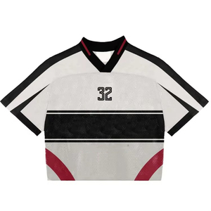 เสื้อยืดตาข่ายโอเวอร์ไซส์สำหรับผู้ชายเสื้ออเมริกันฟุตบอลสำหรับแฟนฟุตบอล - Product Image 2
