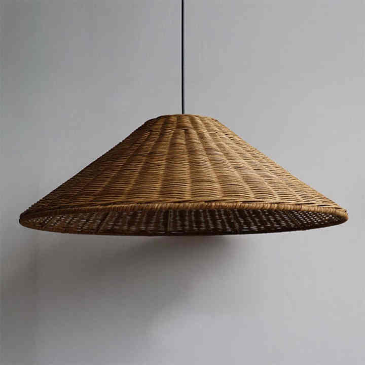 Vietnam Handmade Rattan Ceiling Light Natural Fiber Eco-Friendly Lighting for Cozy Modern Spaces