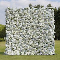 Opvouwbare roze rozenbloemenwand voor bruiloftachtergronden