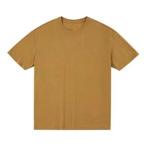 T-shirt 100% coton personnalisé pour hommes, coupe en boîte, surdimensionné, poids lourd, anti-rides, 250-300 GSM, motif solide, épaule tombante, coupe Boxy - Product Image 1