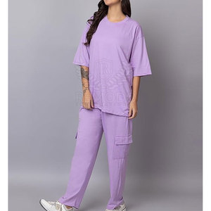 Tenue de survêtement d'été respirant pour femmes Survêtement d'été en coton pour femmes pour un usage quotidien - Product Image 3