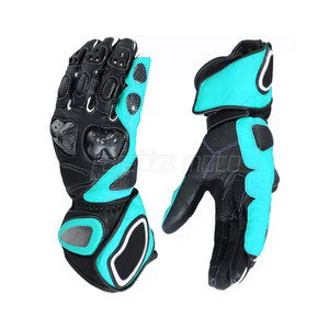Guantes de moto con logotipo personalizado Guantes de moto hechos de cuero Protección de dedos Guantes de moto - Product Image 2