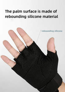 Gants d'entraînement demi-doigt pour Fitness Gym Workout Cyclisme Sports Conduite en plein air et plus avec un ajustement respirant et élégant - Product Image 5