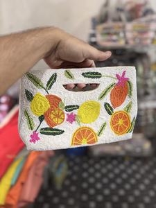 Bolsos de hombro de algodón de estilo bohemio para mujer india, bolsos de mano con cuentas hechos a mano con cremallera para compras nocturnas, bolsos de mensajero de estilo bohemio - Product Image 3