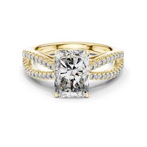 Anillo de Compromiso con Diamante de Laboratorio de Corte Radiante de 2.40 CT para Mujer, Claridad VVS-VS EF, Oro de 18K, 14K, 10K y Plata 925, Color Rosa - Product Image 1