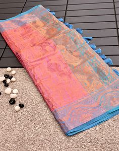 Kanjivaram Soie Saree Avec Cuivre Zari Travail Au Prix De Gros Designer Fantaisie indienne Outfit Élégant Meilleur Tissu Vêtements Ethniques - Product Image 2