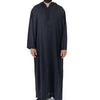Kualitas Terbaik Jubba Thobe gaya baru pakaian Islami pabrik grosir bernapas ukuran Plus gaun Juba Muslim untuk anak laki-laki