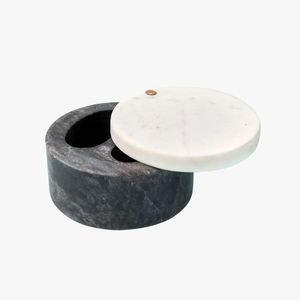 Contenedor de azúcar de mármol blanco con perilla metálica, forma redonda de calidad Superior, hecho a mano, nuevo estilo clásico, macetas de azúcar para venta al por mayor - Product Image 5