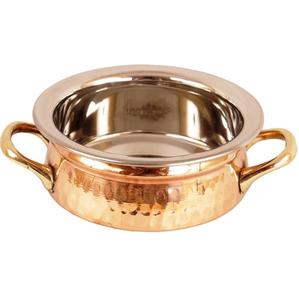 Handicrafts Steel & Copper Biriyani Serving Bowl for Cooking and Serving Dish With Copper Finished Decorative Serving <b>Pot</b> - Product Image 5