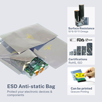 Venta al por mayor de bolsa de protección antiestática electrostática a prueba de humedad metalizada transparente ESD de Vietnam de plástico PE de