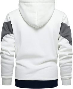 Sweats à capuche solides pour hommes Sports d'hiver Sweatshirts à capuche en molleton doux avec poche Logo personnalisé - Product Image 3