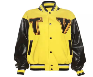 Chaquetas Varsity Casuales OEM para Invierno, Cuello Redondo, Cierre de Cremallera, Procesamiento Completo, Varsity para Hombre, Chaqueta Varsity Personalizada - Product Image 4