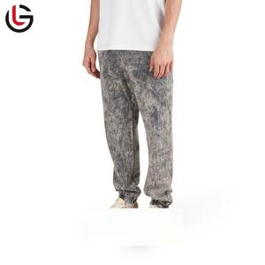 Pantalones de chándal para hombre, pantalones de chándal de gran tamaño con lavado ácido, pantalones de chándal acampanados con estampado Vintage desteñidos para hombre - Product Image 2