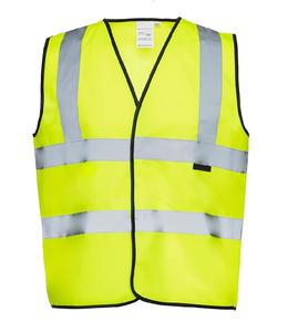 Gilet de sécurité réfléchissant haute visibilité unisexe Orange fluo et jaune - Product Image 5