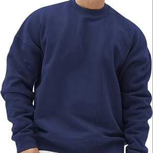 Sweat-shirts unisexes en tissu tricoté écologique avec logo personnalisé imprimé en polyester/coton/nylon, coupe classique, col rond, pour hommes - Product Image 2