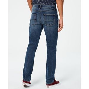 Jeans American Rag Tyler a Gamba Dritta da Uomo, Taglia 31x32, in Denim Riciclato Repreve Blu Vintage, Stile Hip Hop con Patchwork Lavorato a Maglia per l'Inverno - Product Image 2