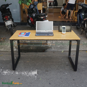 RecBamboo <b>Computer</b> <b>Desk</b> 140x70cm with Assembled Iron Legs - Product Image 3