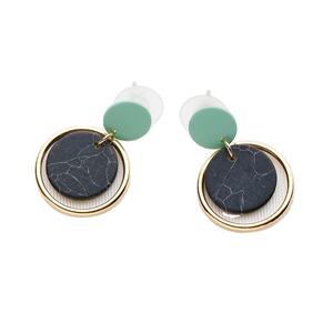 Pendientes colgantes con incrustaciones de resina para mujer, aretes llamativos, joyería de moda - Product Image 5