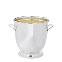 Seau à glace pour bière personnalisé en acier inoxydable finition chromée martelée avec couvercle pour le refroidissement de la bière, idéal pour les mariages, écologique