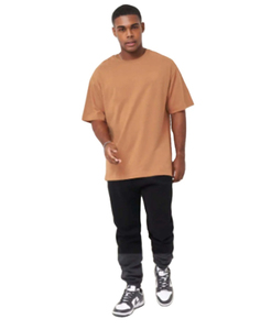 T-shirt surdimensionné Boxy Fit 100% coton Streetwear à épaules tombantes pour hommes, logo personnalisé, boîte de culture simple de qualité de luxe - Product Image 5