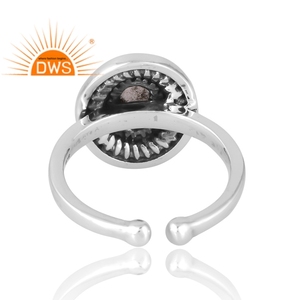 สินค้ามาใหม่แหวนพลอยสีรุ้งดวงจันทร์ธรรมชาติสีเงินสเตอร์ลิงเครื่องประดับตามต้องการของขวัญสำหรับผู้หญิงสำหรับผู้หญิง - Product Image 2