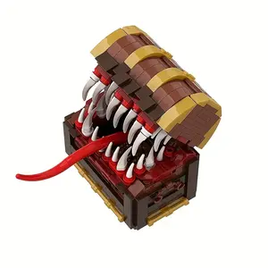 Kit blok bangunan Monster 330 buah, seri kotak harta karun bajak laut, mainan DIY, ulang tahun/hadiah Natal untuk anak-anak/dewasa