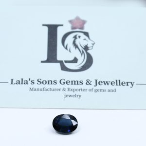 Saphir bleu naturel de qualité supérieure, pierre précieuse de 3,02 carats, taille ovale, couleur bleu profond, pierre de naissance de septembre pour la fabrication de bijoux - Product Image 4