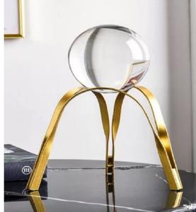 รูปปั้นโลหะดีไซน์รูปใบไม้อลูมิเนียมแข็งพร้อมการตกแต่งสีทองหรูหราบ้านและสำนักงานเครื่องประดับตั้งโต๊ะสำหรับงานเลี้ยง - Product Image 3