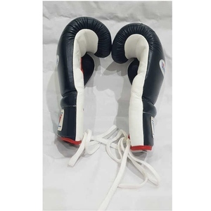 Gants de boxe professionnels en cuir de vache véritable, lacets, respirants, imperméables, gants de sparring de kickboxing, SI-BG-0182 - Product Image 4