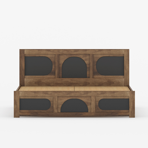 Lit plateforme Arcova moderne en bois massif avec tête de lit, meuble de chambre en bois, cadre de lit taille King ou Queen - Product Image 2