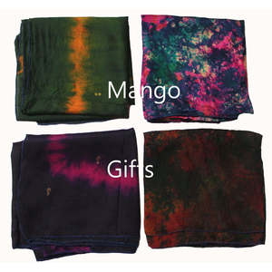 <b>Indian</b> Silk Sari <b>Scarf</b> Tie Dye Wrap Stole Dupatta Long Neckwraps for Girls Fashion Accessories with Digital Printing Wholesale - Product Image 5