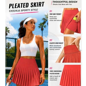 Jupes de tennis de qualité supérieure pour femmes, coupe confortable, tissu léger, design plissé, pour le sport quotidien et les activités de plein air - Product Image 4
