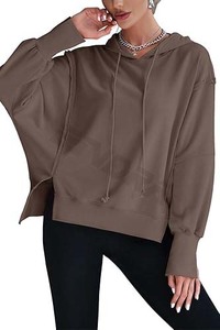 2025 sweat à capuche de couleur unie imprimé avec logo personnalisé pour femmes sweats d'automne décontractés pour l'hiver - Product Image 4