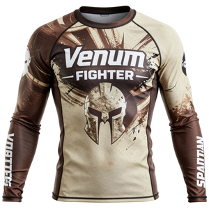 Camiseta de Compresión MMA de Alta Calidad con Logotipo Personalizado, Sublimación, Protección UPF50+, Diseño Personalizado, Mangas Largas, Venum Fighter Rash Guard - Product Image 2