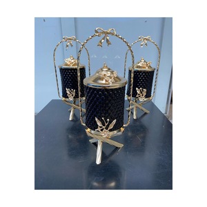 Ensemble de rangement en forme de panier de roses japonaises, pot jaune avec un design élégant, matériau en céramique, 500-999 ml - Product Image 2