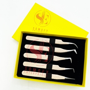 Pinzas para Pestañas Somofy Enterprises de Acero Inoxidable Duradero de 10 mm con Punta Dentada para Uso Profesional, Logotipo Personalizado - Product Image 6