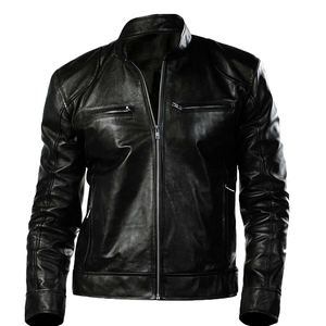 Chaqueta de motorista para hombre y mujer, chaquetas informales inteligentes de cuero para invierno - Product Image 1