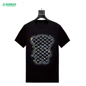 เสื้อยืดผู้ชายไซส์ใหญ่ ลายคริสตัลติดด้วยเตารีด ดีไซน์วิบวับ  ลายปักติดด้วยความร้อน  ผ้าฝ้าย/ใยไผ่ - Product Image 5