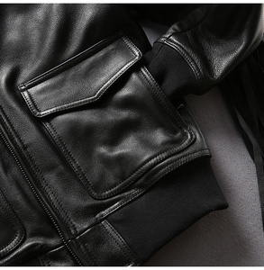 Fabricant en gros de vestes en cuir véritable, veste en cuir pour homme, costume, veste de moto, fabricant de haute qualité - Product Image 5