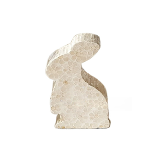 Hermosa madre de perla con incrustaciones de conejo Decoración de mesa MOP Bunny perfecto para la decoración del hogar para el día de Pascua de Vietnam - Product Image 3