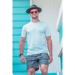 Camiseta de manga corta teñida en azul para hombre, camiseta grande DE ENTRENAMIENTO DE BUENA CANTIDAD - Product Image 2