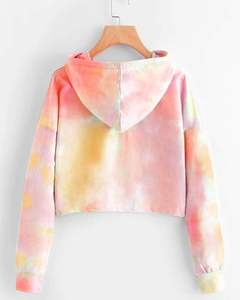 Latest Design Custom Logo Oversized Crop Top <b>Pullover</b> Sweatshirt Cropped Hoody <b>Women</b> Crop Top Hoodies - Product Image 4