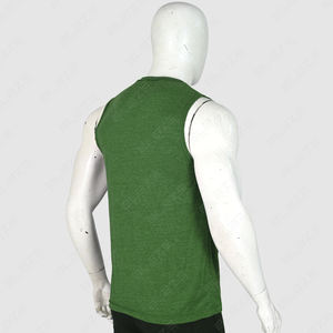Camiseta de algodón para correr con logotipo personalizado al por mayor, camisetas atléticas musculosas, ropa deportiva sin mangas para entrenar, camiseta sin mangas para gimnasio para hombre - Product Image 2